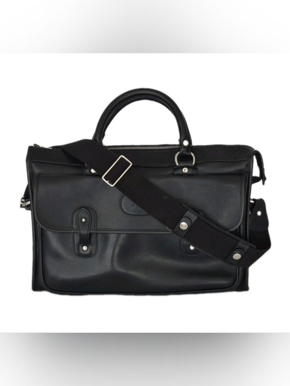Ghurka Marley Hudgson The Satchel #17 Black Unisex Leather Bag.